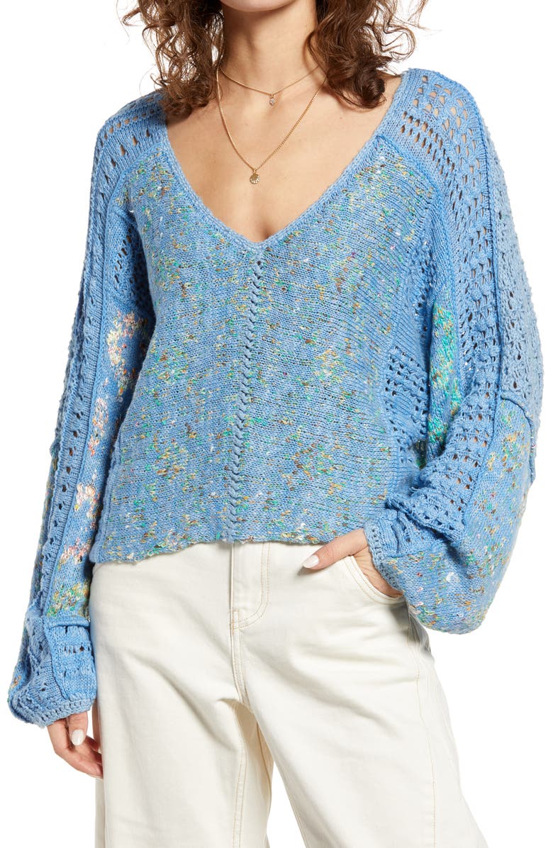 Free People Open Stich Oversize Sweater, Main, color, 