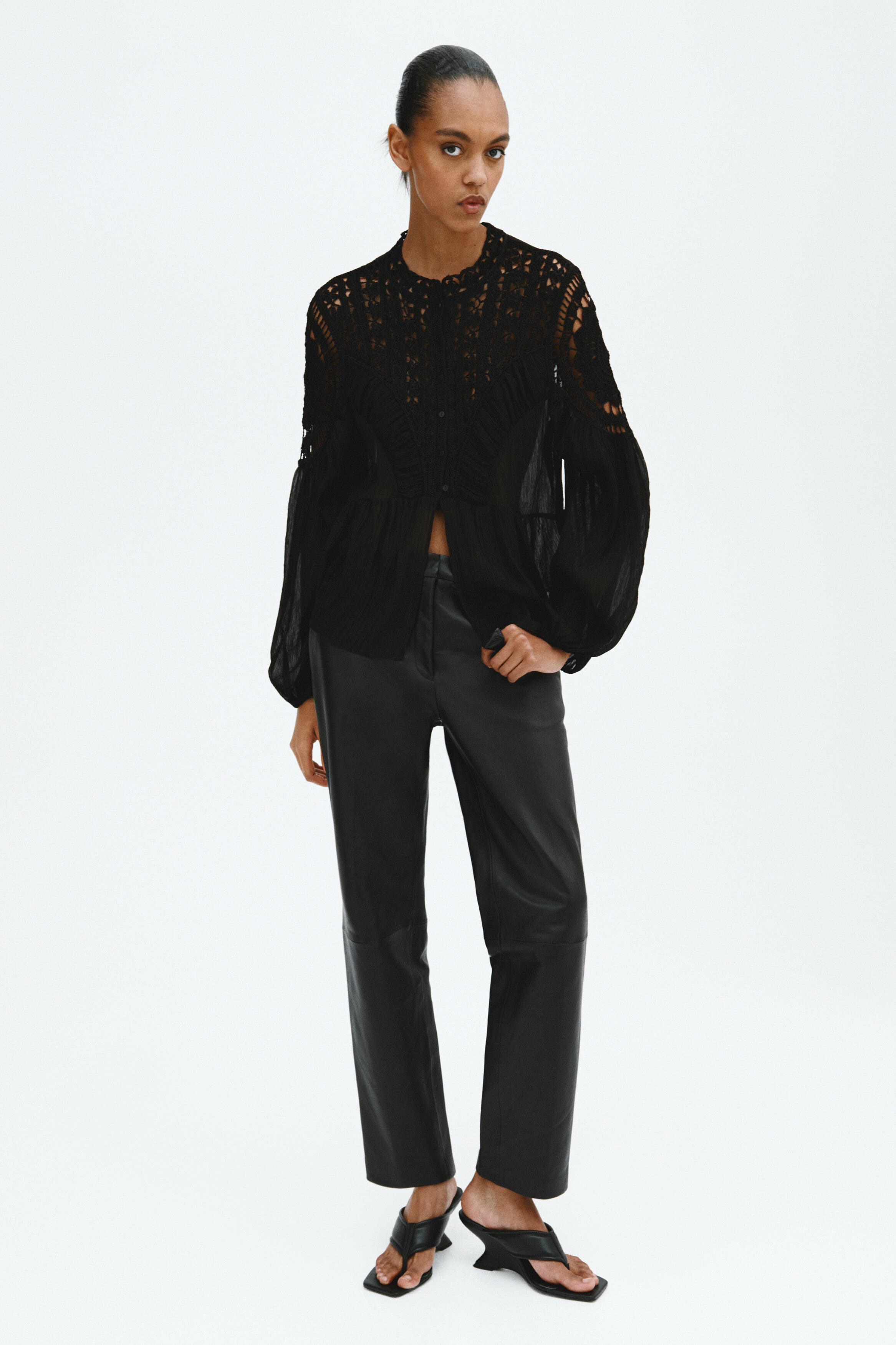 Crochet-look Blouse - image 2