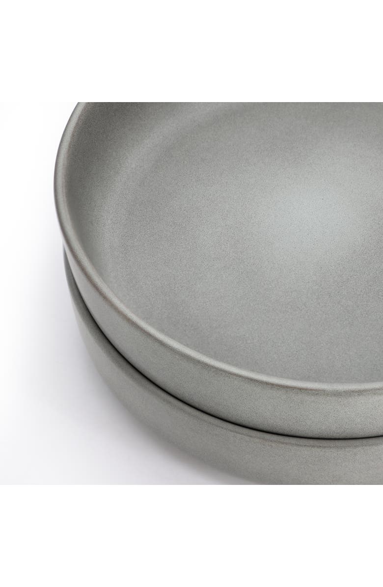 Soho Lounge Bryant Park 2 Piece 8 Inch Stoneware Dinner Bowl Set, Alternate, color, Gray