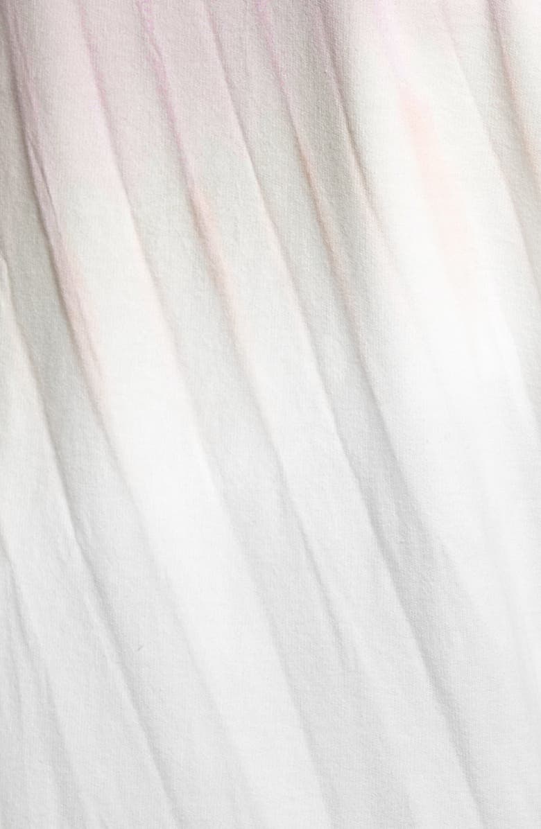 beachlunchlounge French Terry Side Tie T-Shirt, Alternate, color, Lilac/ Grey