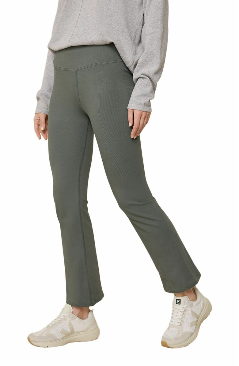 Pact On the Go-To Cropped Bootcut Legging Made with Organic Cotton, Alternate, color, Castor Grey