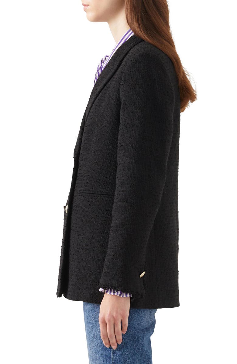 LK Bennett Mariner Cotton Blend Tweed Blazer, Alternate, color, 