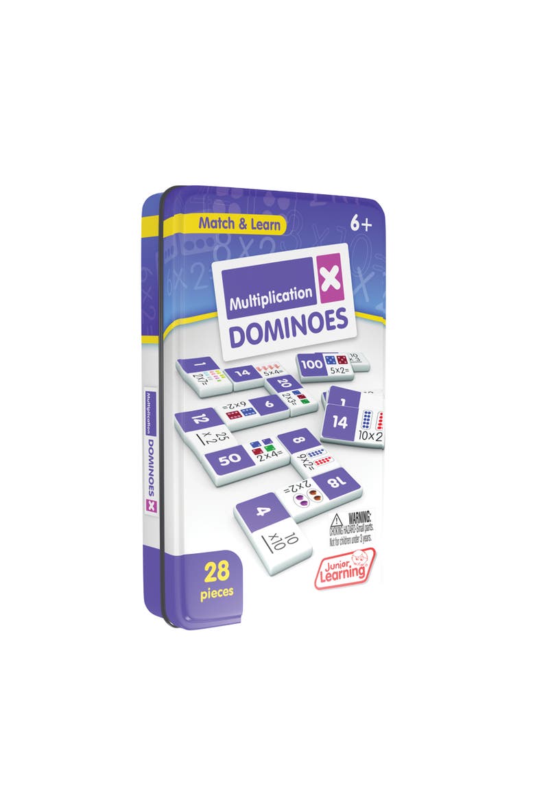 Multiplication Dominoes Game Set, 28 Pieces, Alternate, color, Multicolored