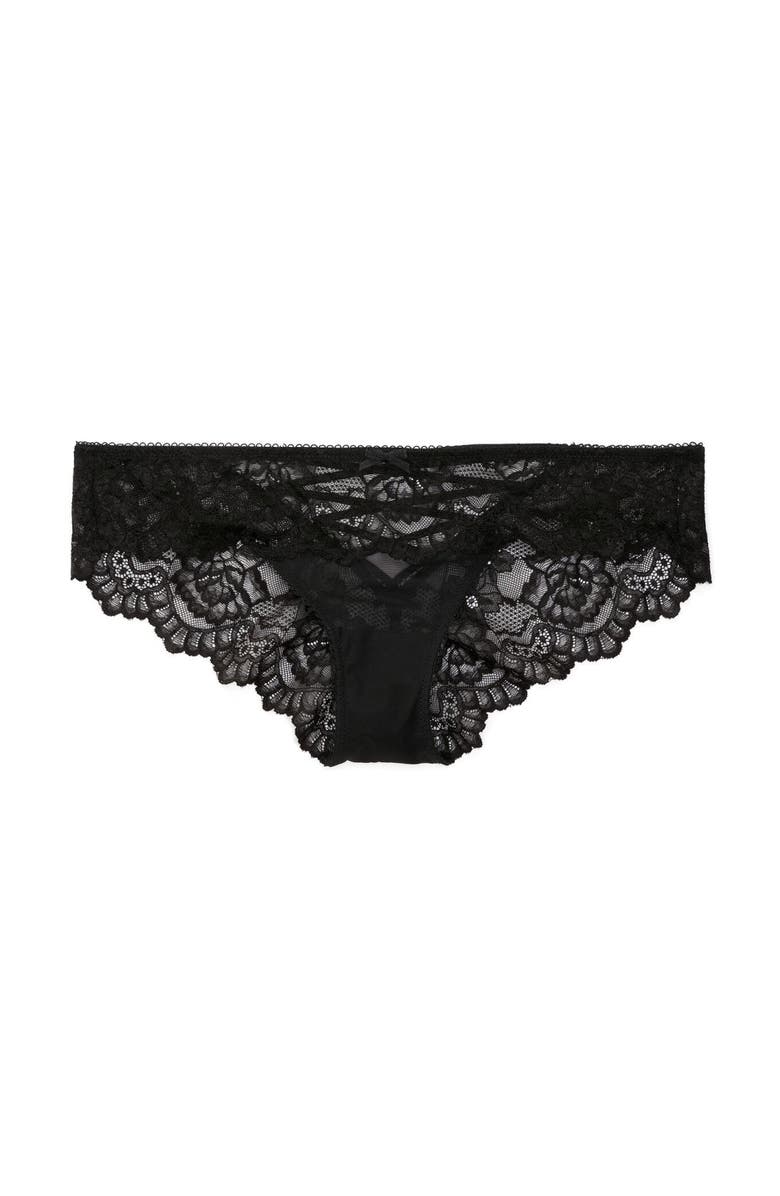 Adore Me Enny Bikini Panties, Alternate, color, Black