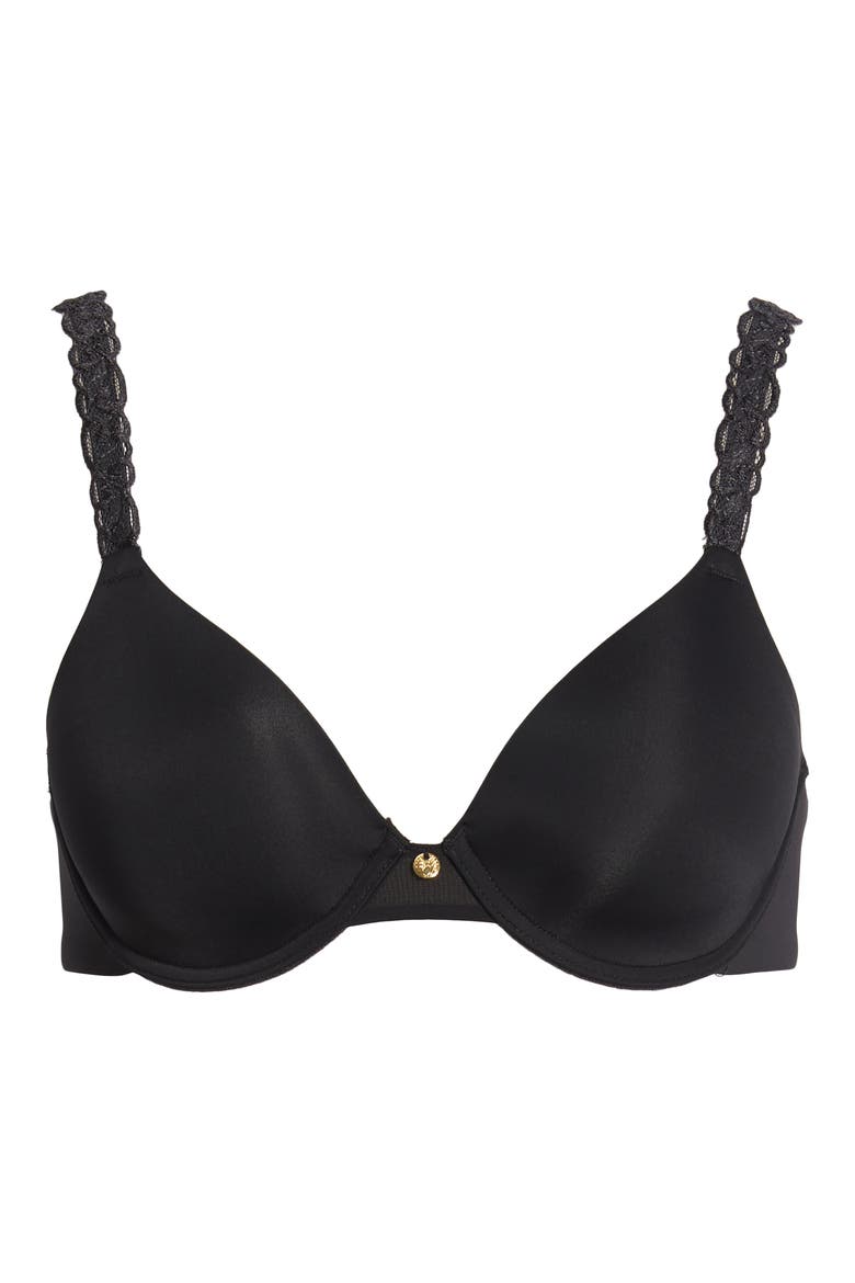 Pure Luxe Underwire T-Shirt Bra, Alternate, color, BLACK