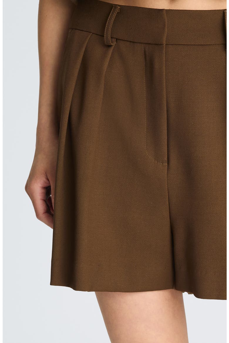 Pleated Shorts, Alternate, color, BRUNETTE