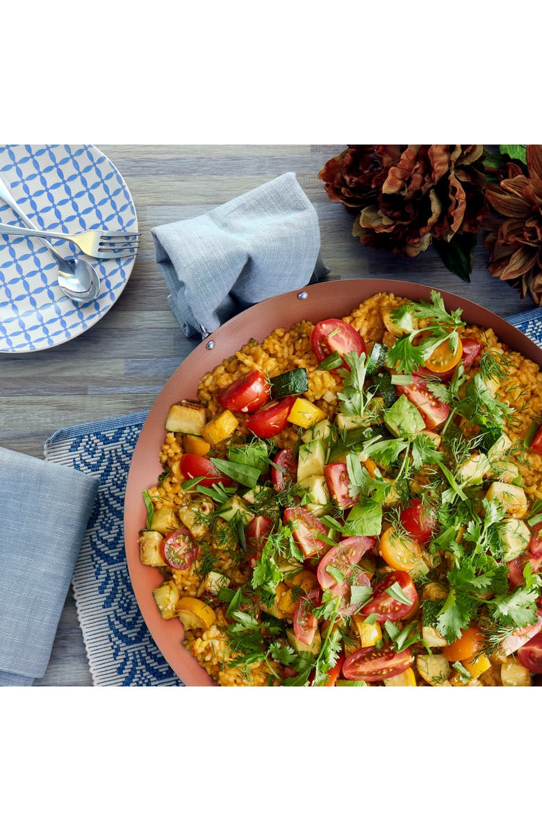 OSTER Stonefire Carbon Steel Nonstick 16 Inch Paella Pan, Alternate, color, Brown