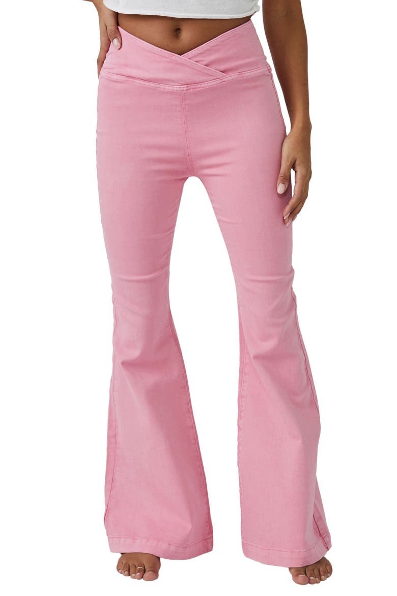 Venice Beach Flare Pants, Main, color, PEONY