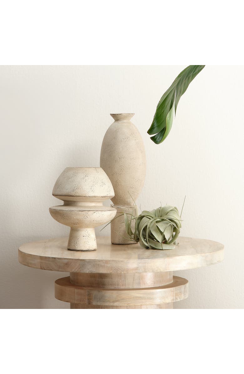 JAMIE YOUNG Elavated Ceramic Decorative Vase, Off White, Alternate, color, Cream