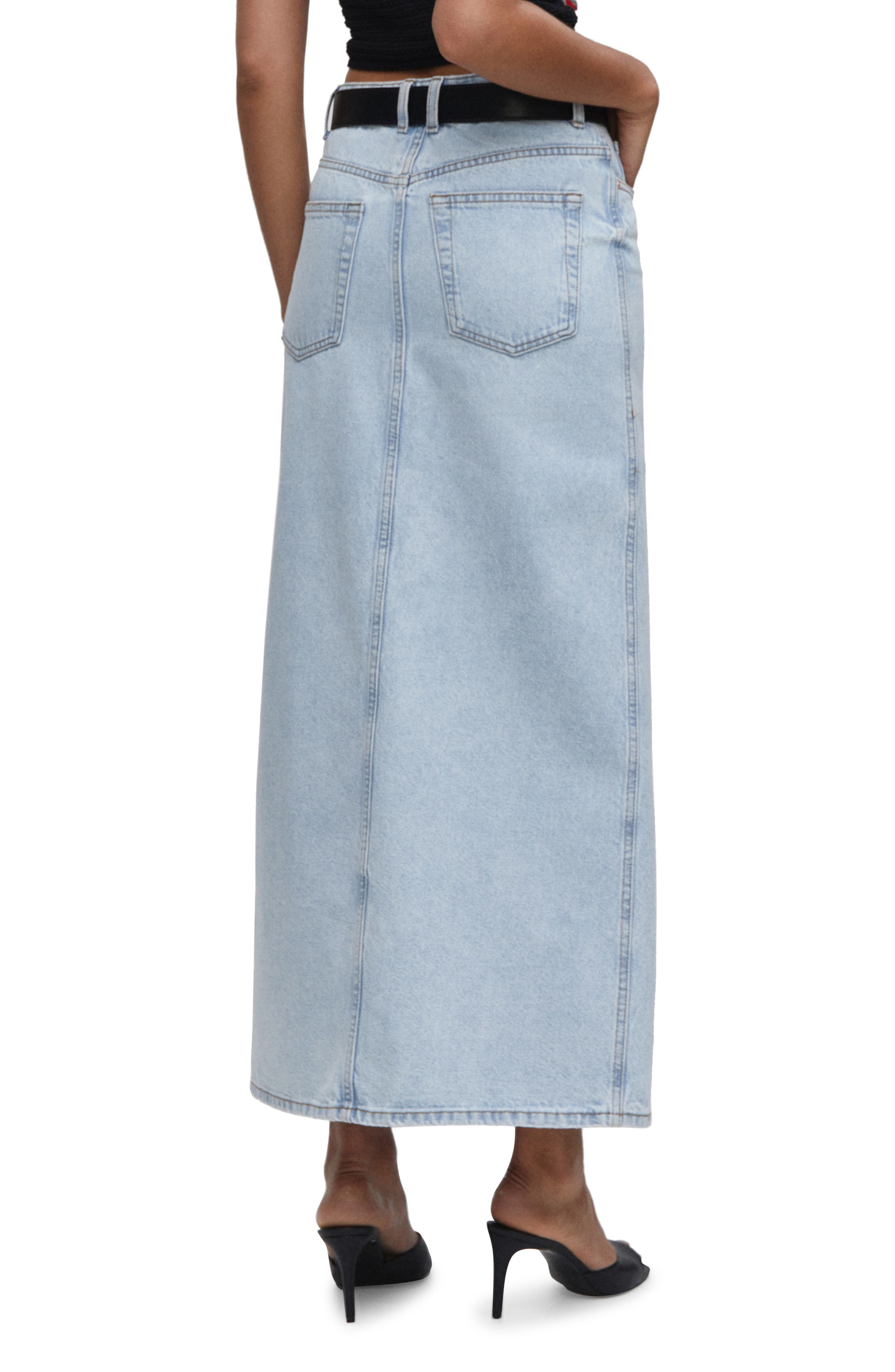 Denim Maxi Skirt - image 2