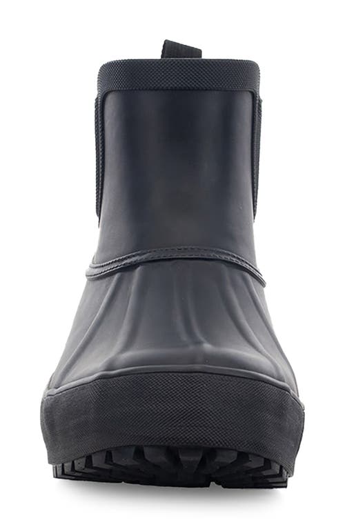 Chooka Waterproof Faux Fur Lined Chelsea Rain Boot In Black