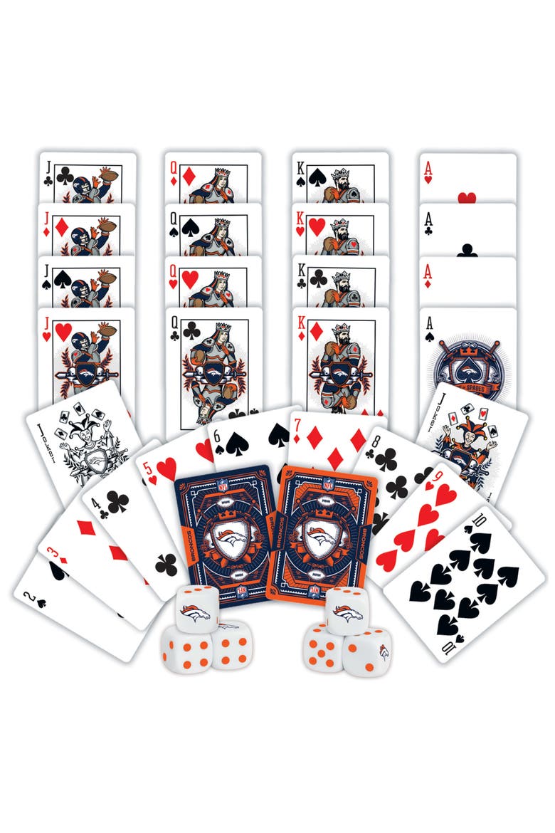 Denver Broncos Playing Cards & Dice, Alternate, color, Multicolor