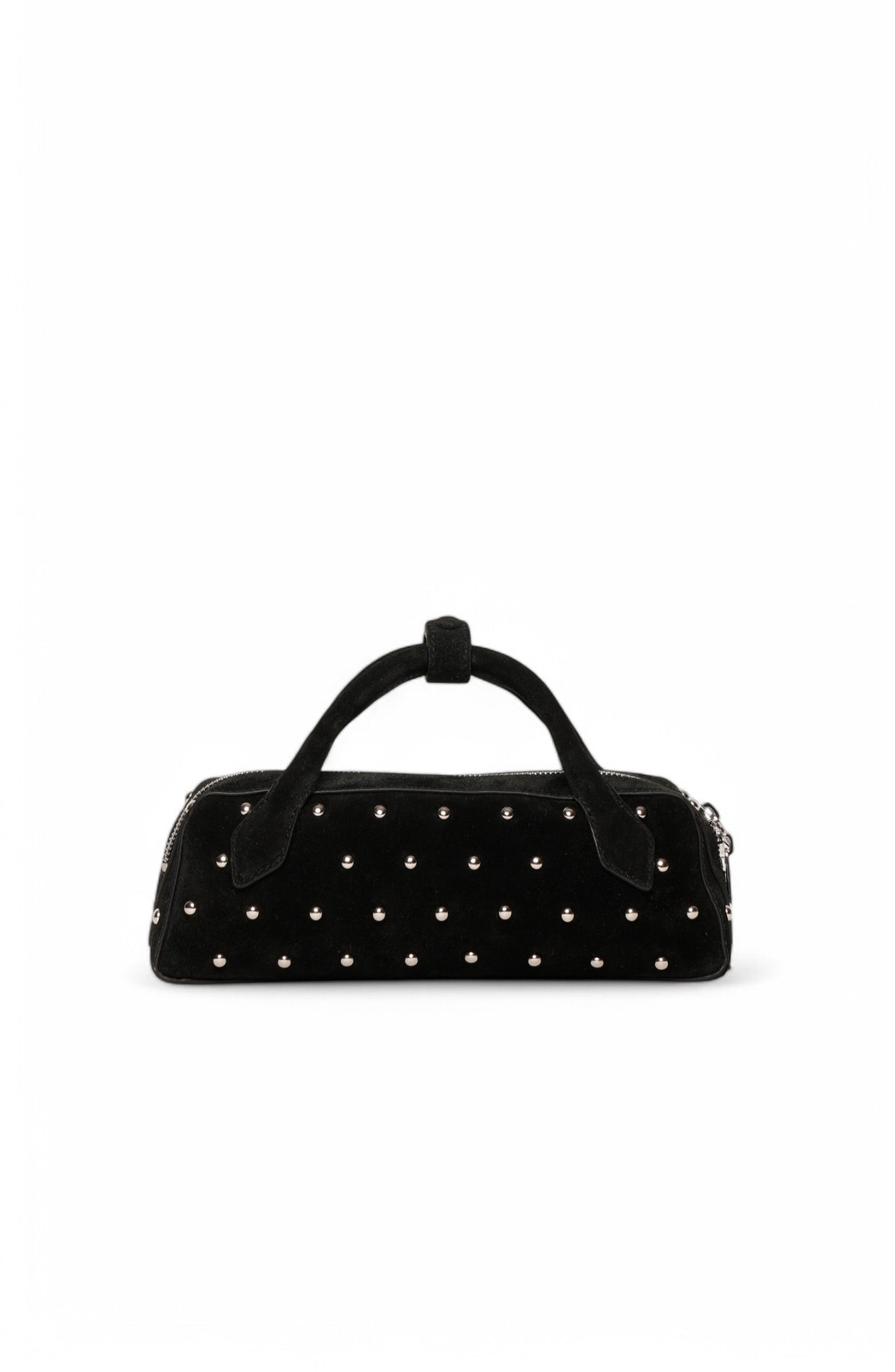 Walter Baker Delilah Mini Stud Satchel, Alternate, color, Black Suede