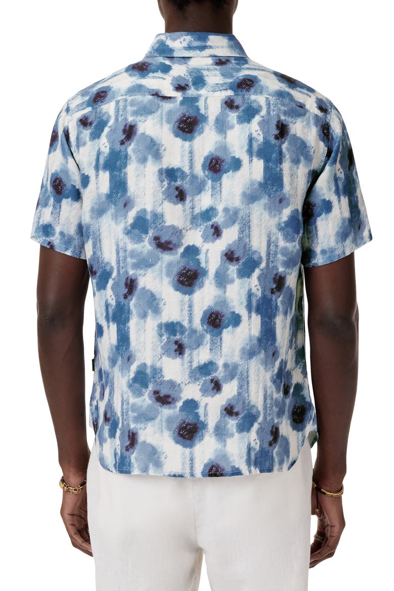 Sean Short Sleeve Button-Up Shirt, Alternate, color, FOUNTAIN HEATHER