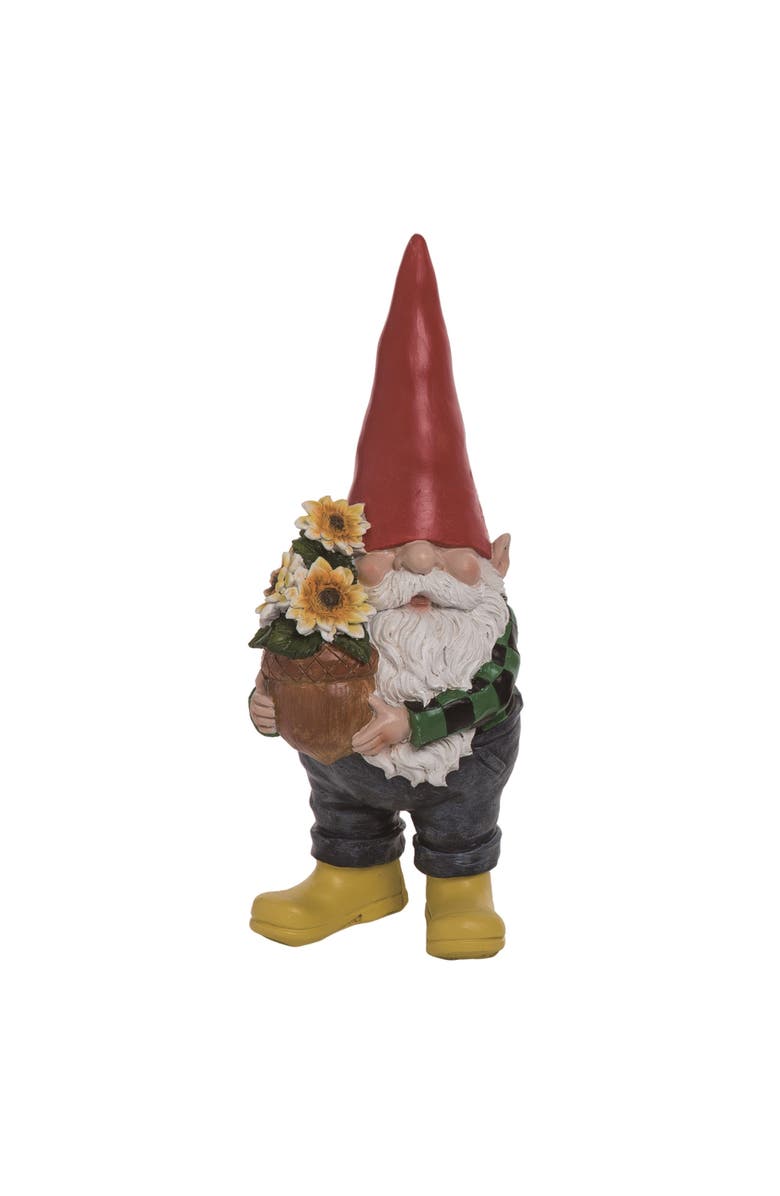 Transpac 12 Inch Multicolor Spring Garden Gnome Figurine Decorative Polyresin Spring Decor, Main, color, Multicolored
