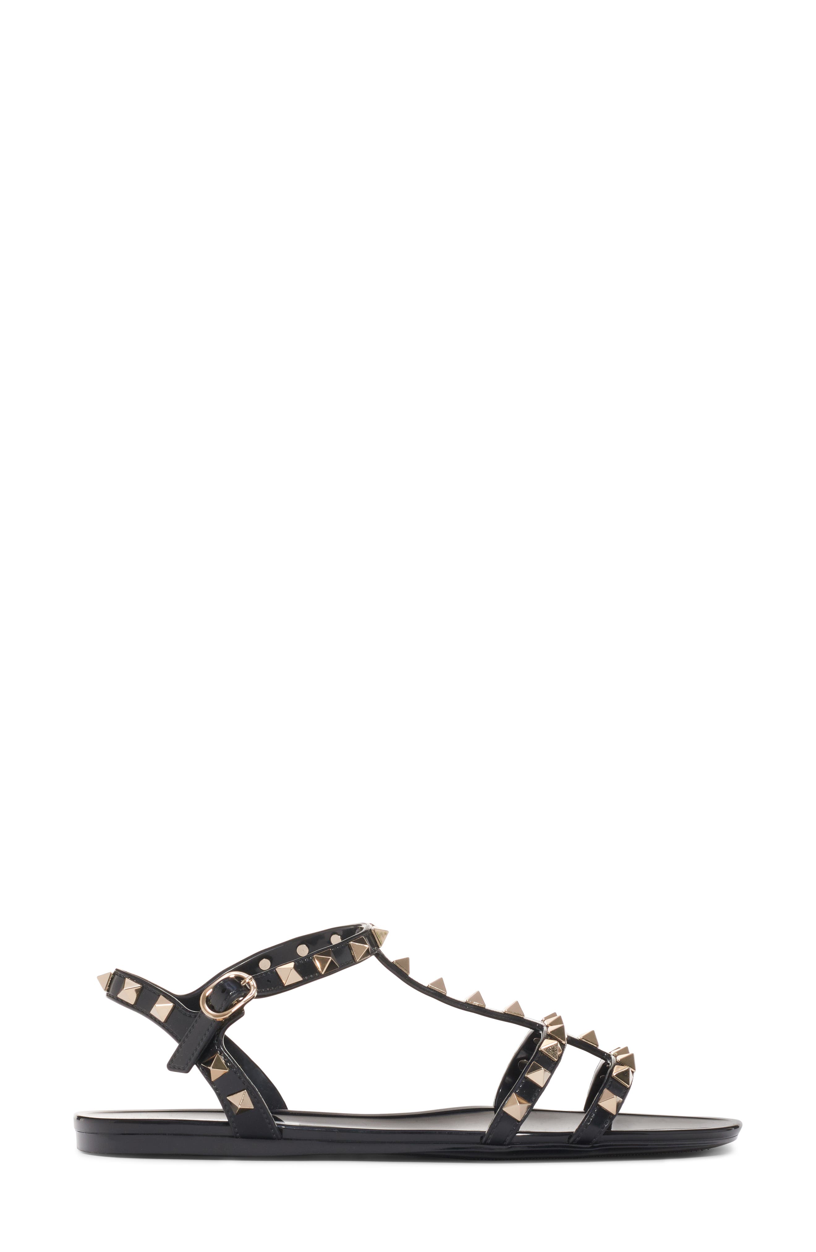 Rockstud Sandal, Alternate, color, NERO