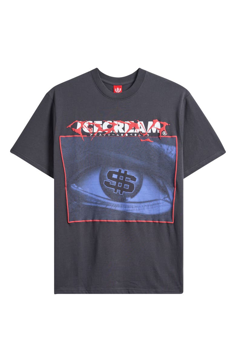ICECREAM Eyescream Cotton Graphic T-Shirt, Alternate, color, Charcoal Art
