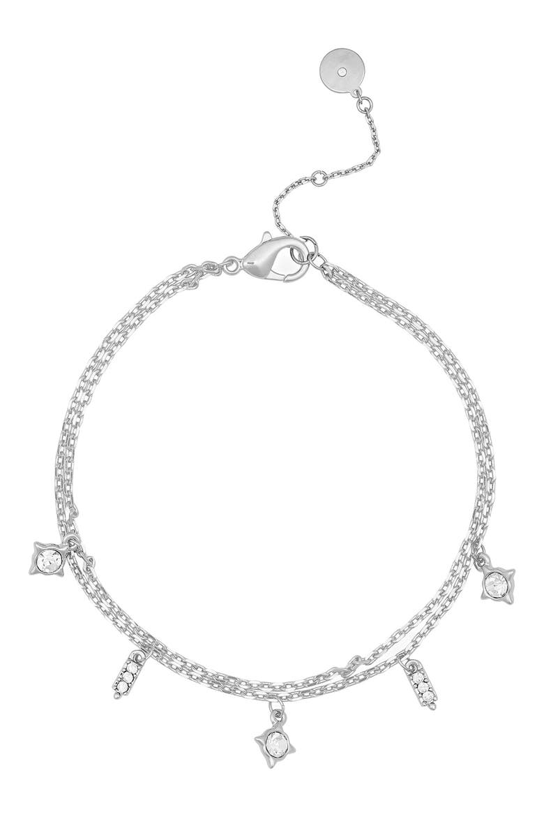 Charm Chain Anklet, Main, color, SILVER TONE