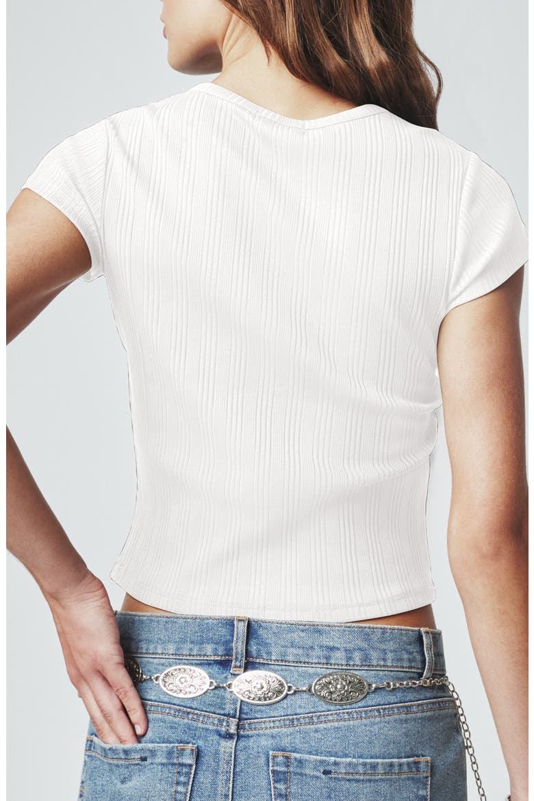 Ribbed Henley Short Sleeve T-Shirt, Alternate, color, JET STREAM