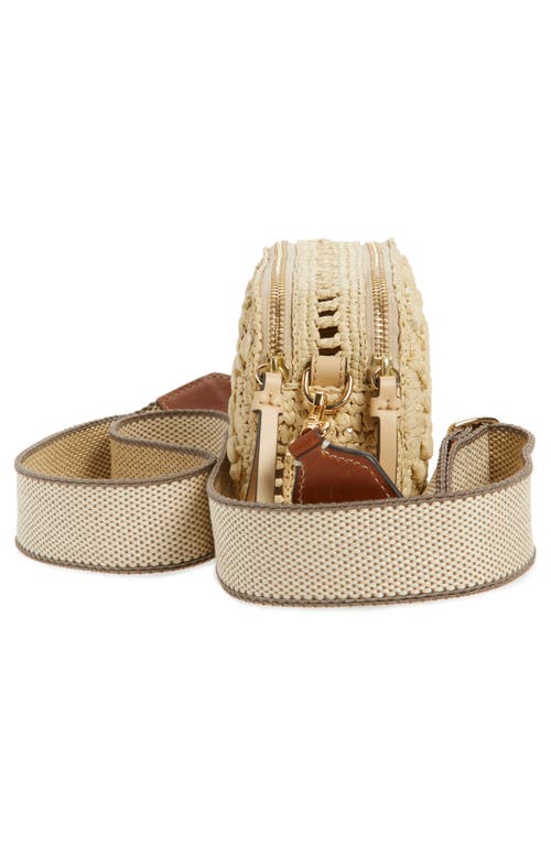 Tory Burch Mini Miller T Monogram Raffia Crossbody Bag
