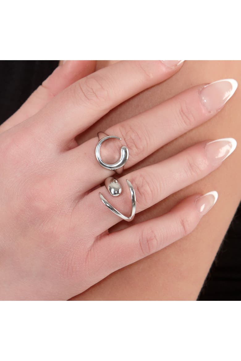 Open Luna Ring, Alternate, color, Sterling Silver