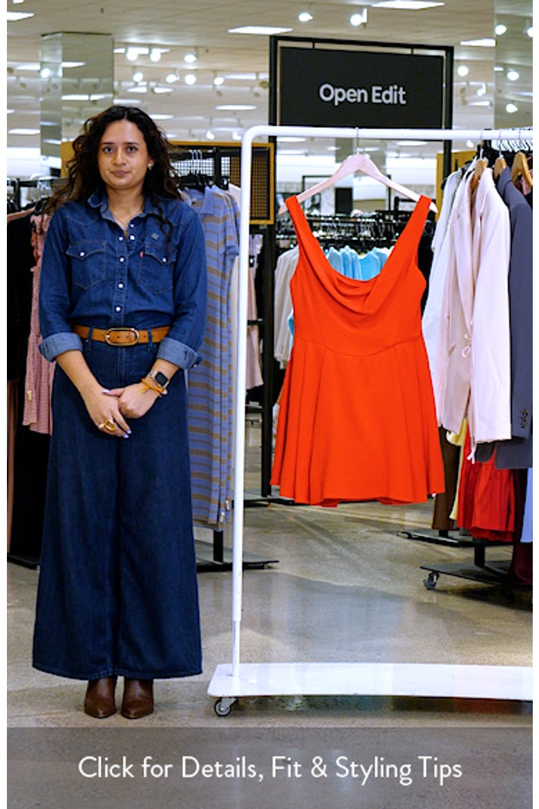Estrella Draped Fit & Flare Minidress video