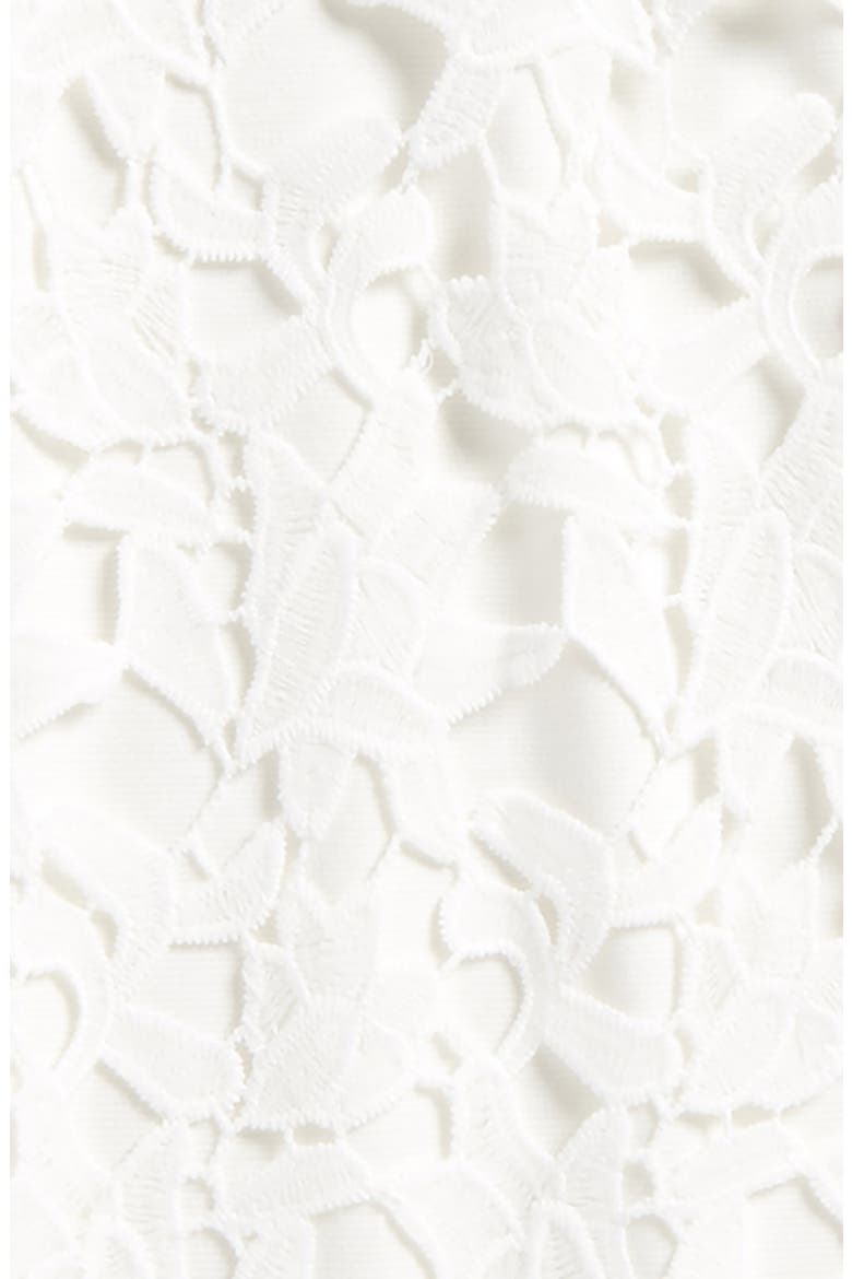 Lace Cold Shoulder Shift Dress, Alternate, color, WHITE
