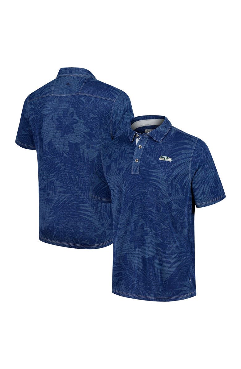 Tommy Bahama Men's Tommy Bahama College Navy Seattle Seahawks Sport Santiago Paradise Polo, Main, color, Navy