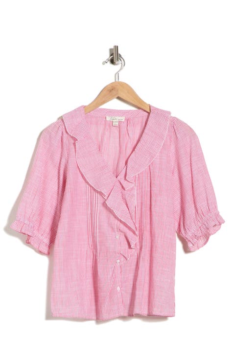 Ruffled Button-Up Shirt