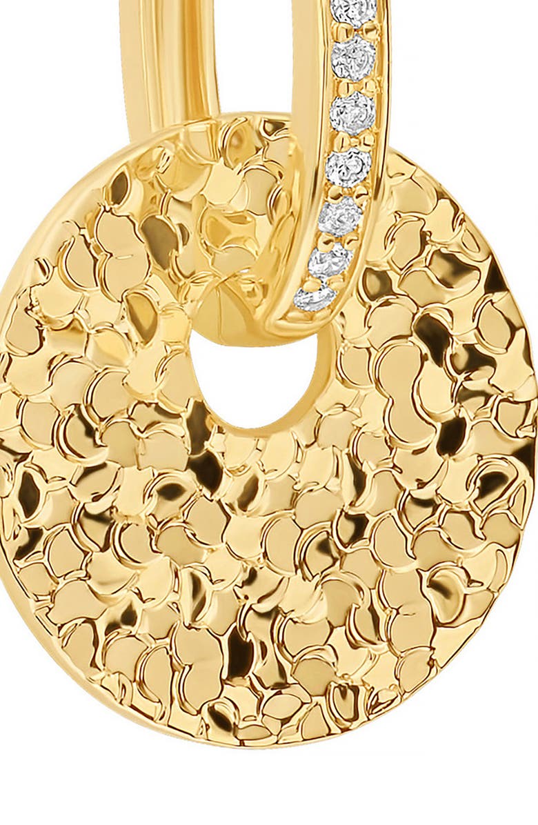 ATHRA LUXE Dolce Sole Textured Round Drop Huggie Hoop Earrings, Alternate, color, Gold