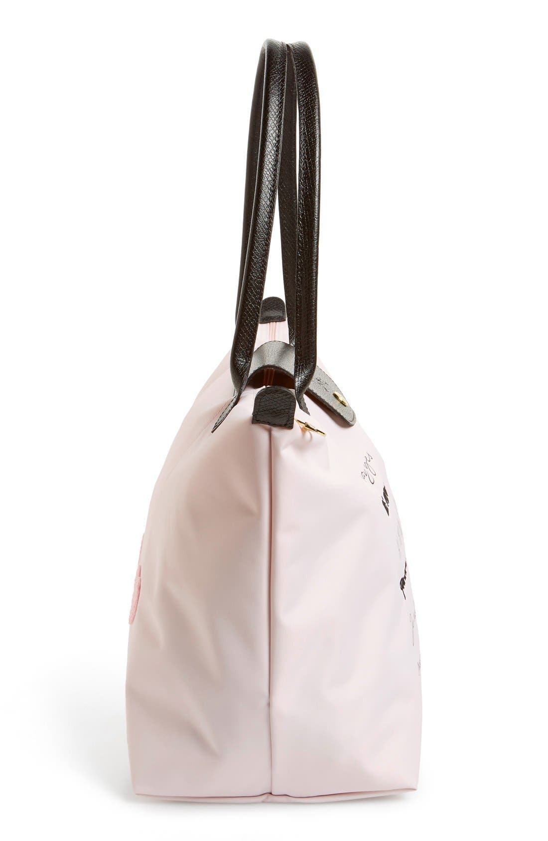'Large Le Pliage - Valentine' Nylon Tote, Alternate, color, GIRL