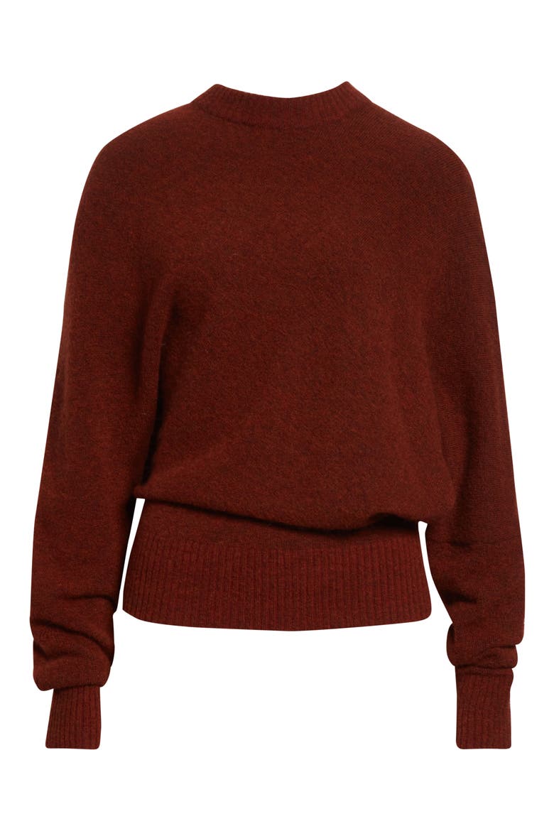 Abie Boiled Wool Blend Sweater, Alternate, color, CINNAMON