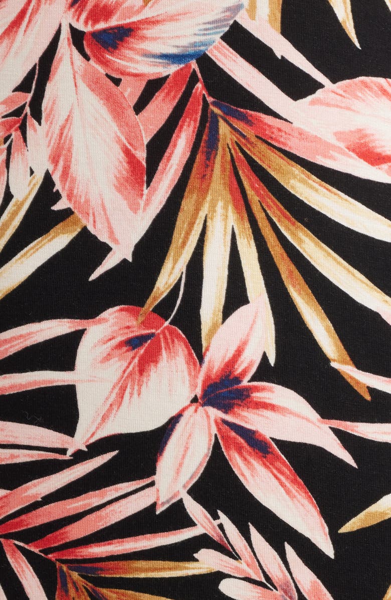 Loveappella Ruched Sleeve Empire Waist Maxi Dress, Alternate, color, Black/ Rust