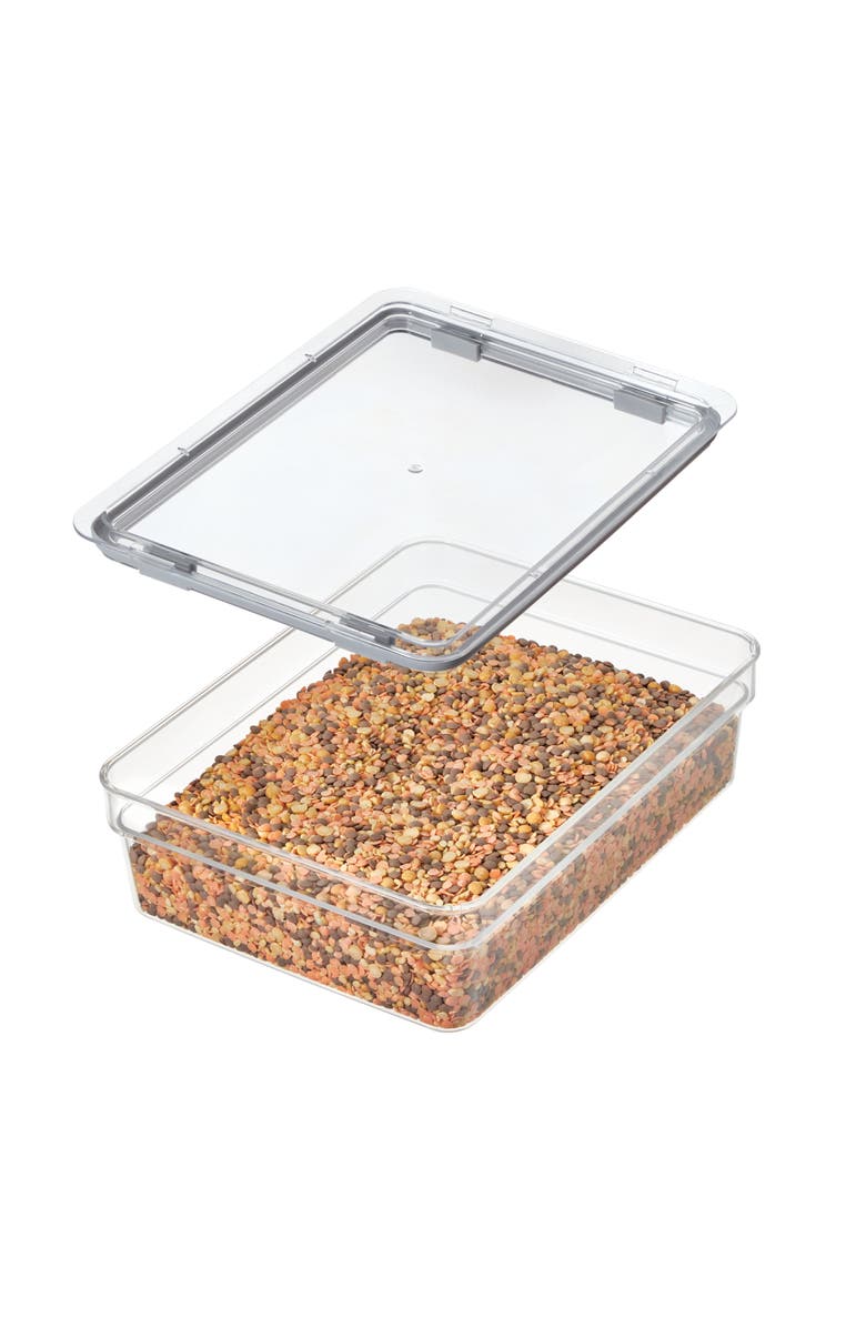 iDesign Large Food Storage Bin with Airtight Lid - Set of 2 - Clear, Alternate, color, Clear