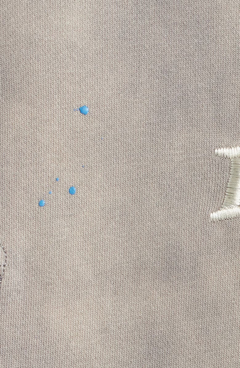 DIET STARTS MONDAY Double Layer Distressed Cotton Hoodie, Alternate, color, Washed Black/ Maroon