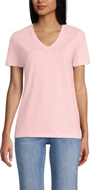 Lands' End Supima Cotton V-neck T-Shirt