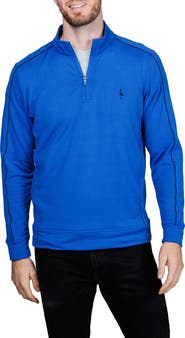 TailorByrd Textured Performance Quarter Zip Pullover