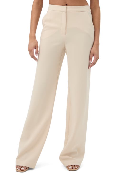 Trina Turk Sadie Wide Leg Suiting Pant In Gray