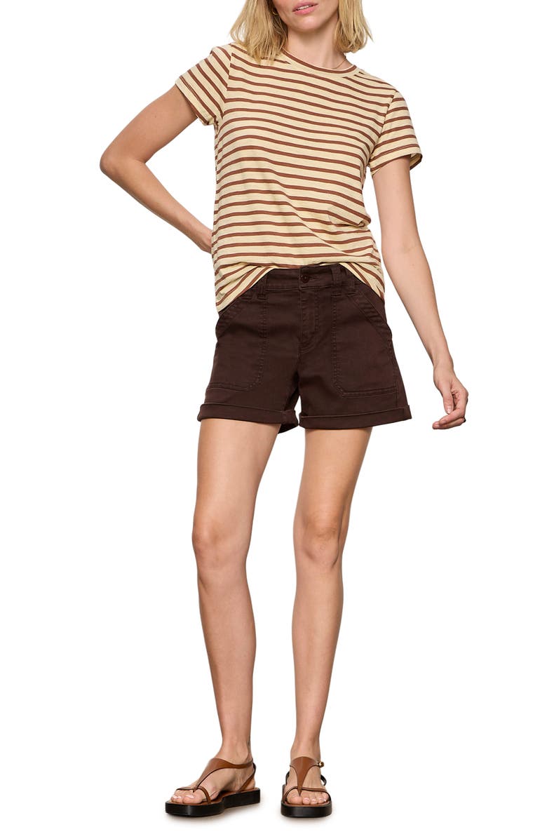 Sanctuary Wander On Denim Shorts, Alternate, color, Rich Soil Brown