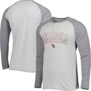 CONCEPTS SPORT Men's Concepts Sport Heather Gray Arizona Cardinals Ledger Raglan Long Sleeve Henley T-Shirt