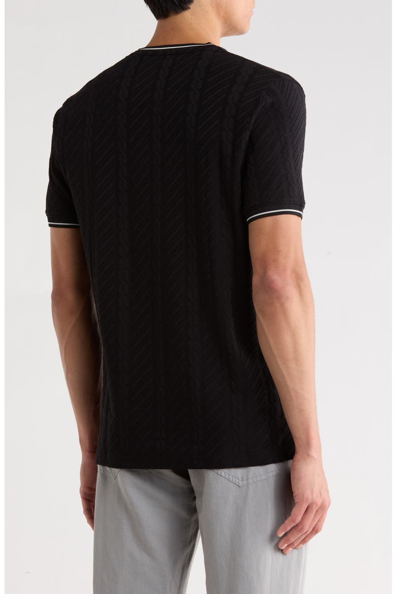 Tipped Crewneck T-Shirt, Alternate, color, BLACK
