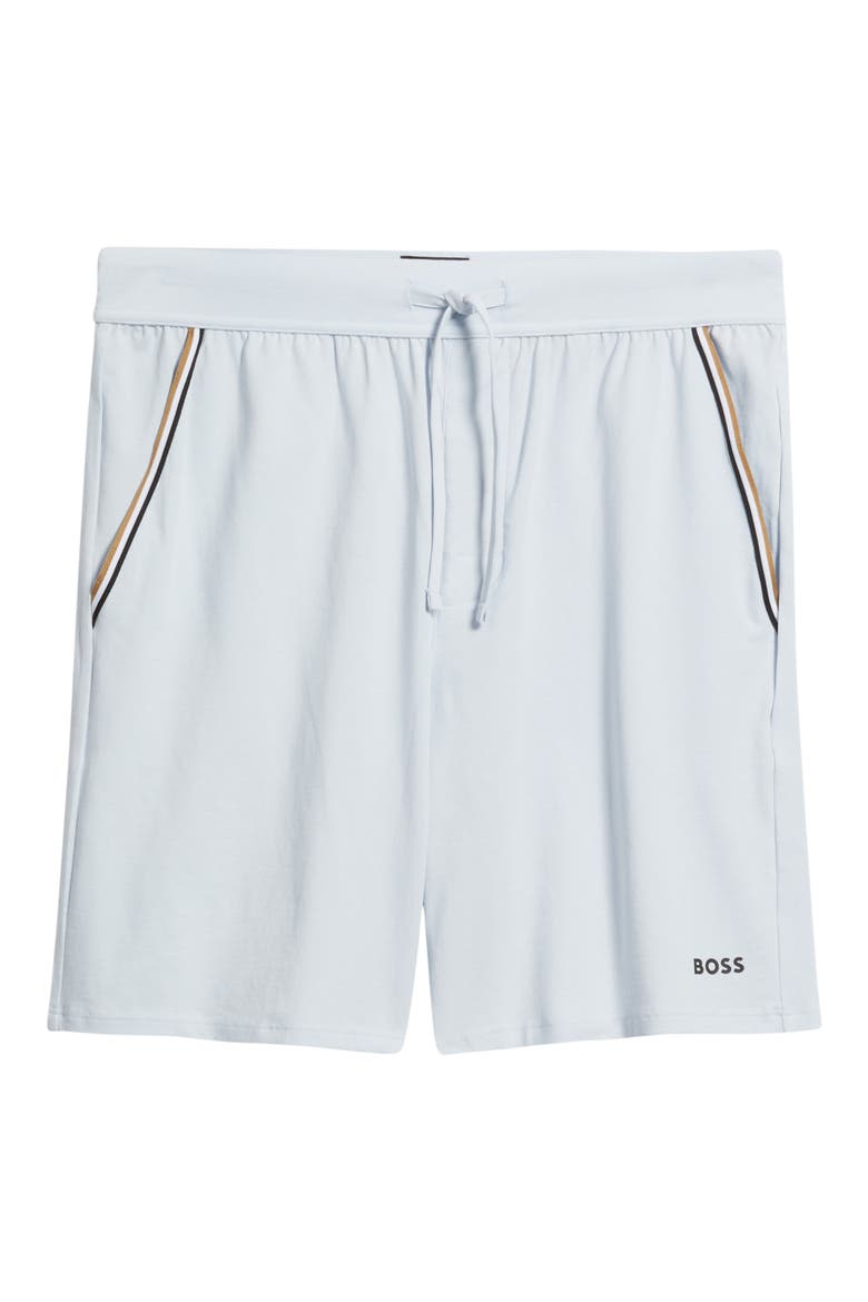 Unique Stretch Cotton Pajama Shorts, Alternate, color, LIGHT/ PASTEL BLUE
