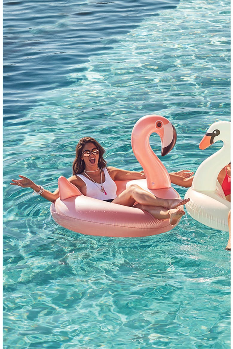 Luxe Flamingo Pool Ring, Alternate, color, ROSE GOLD