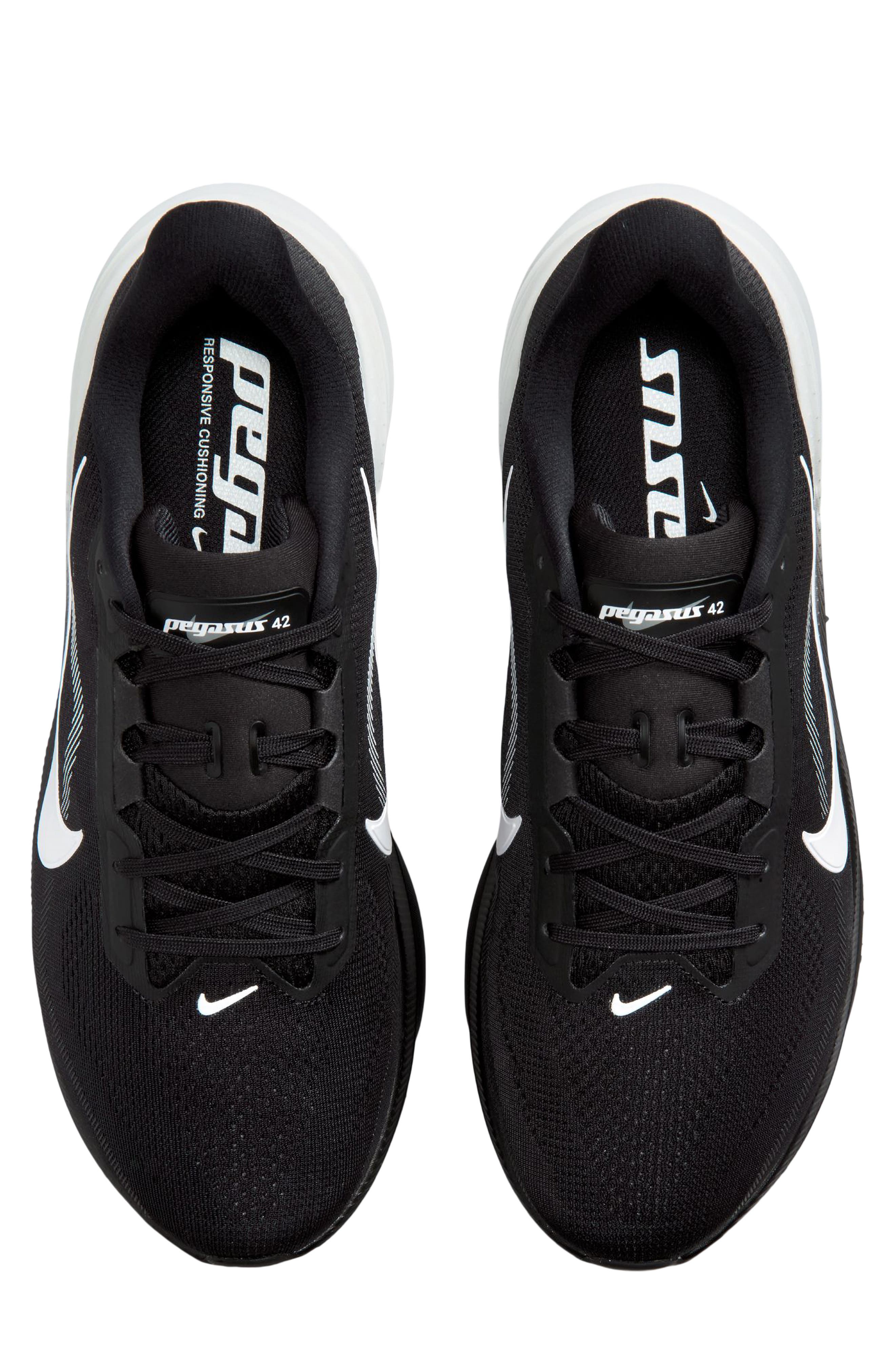 Pegasus 42 Running Shoe, Alternate, color, 001 BLACK/WHITE