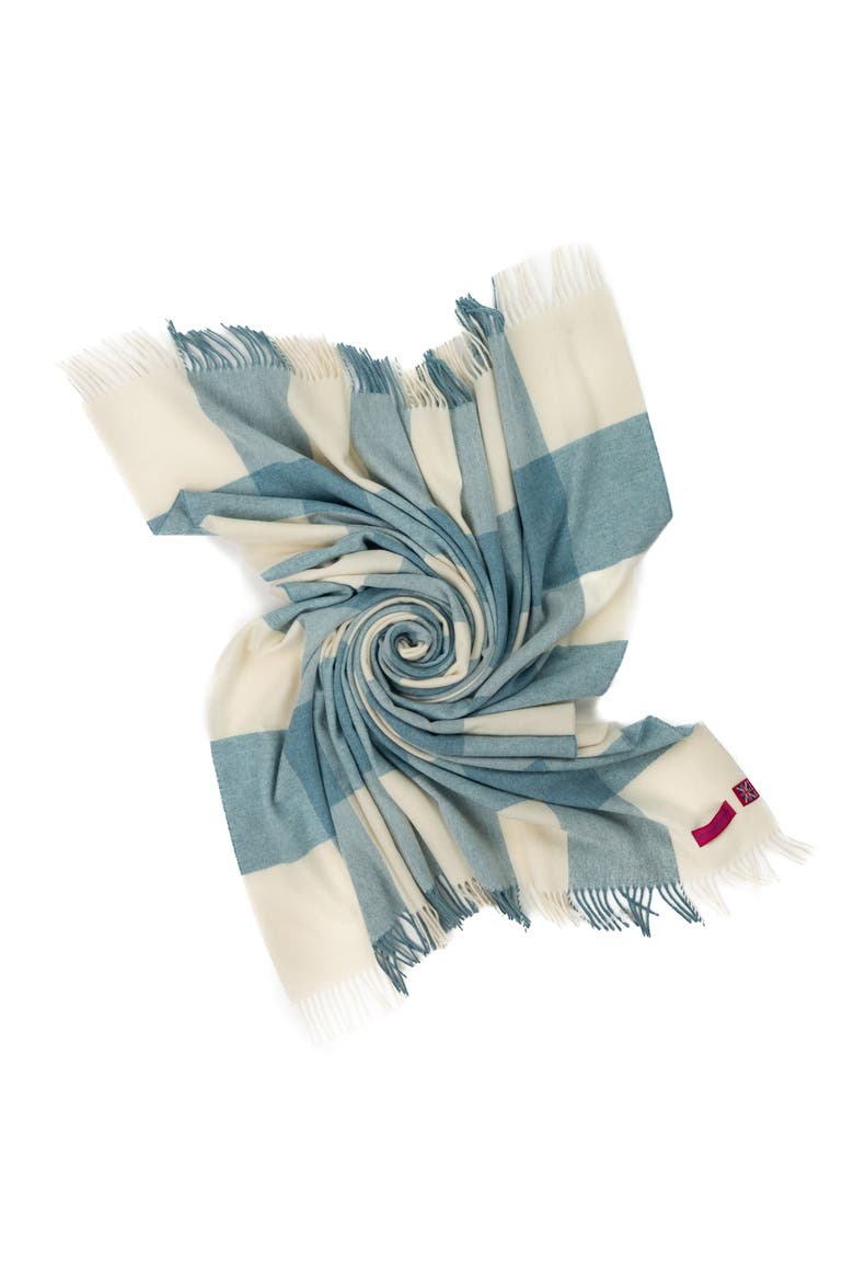 Southampton Home Merino Wool Throw, Alternate, color, Block Sky