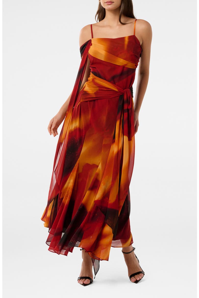 Leyla Abstract Print Maxi Dress, Main, color, MYKA ABSTRACT