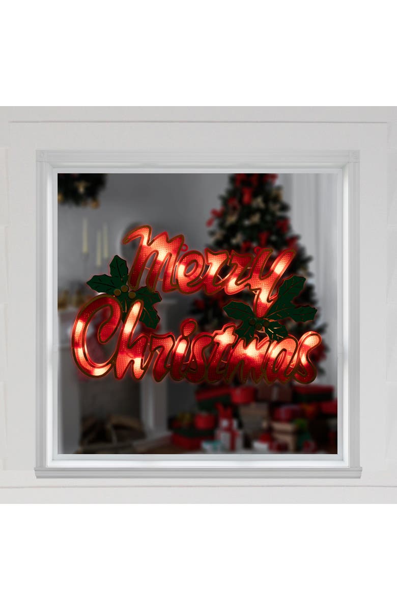 Northlight Lighted Merry Christmas Window Silhouette - 16.5", Alternate, color,