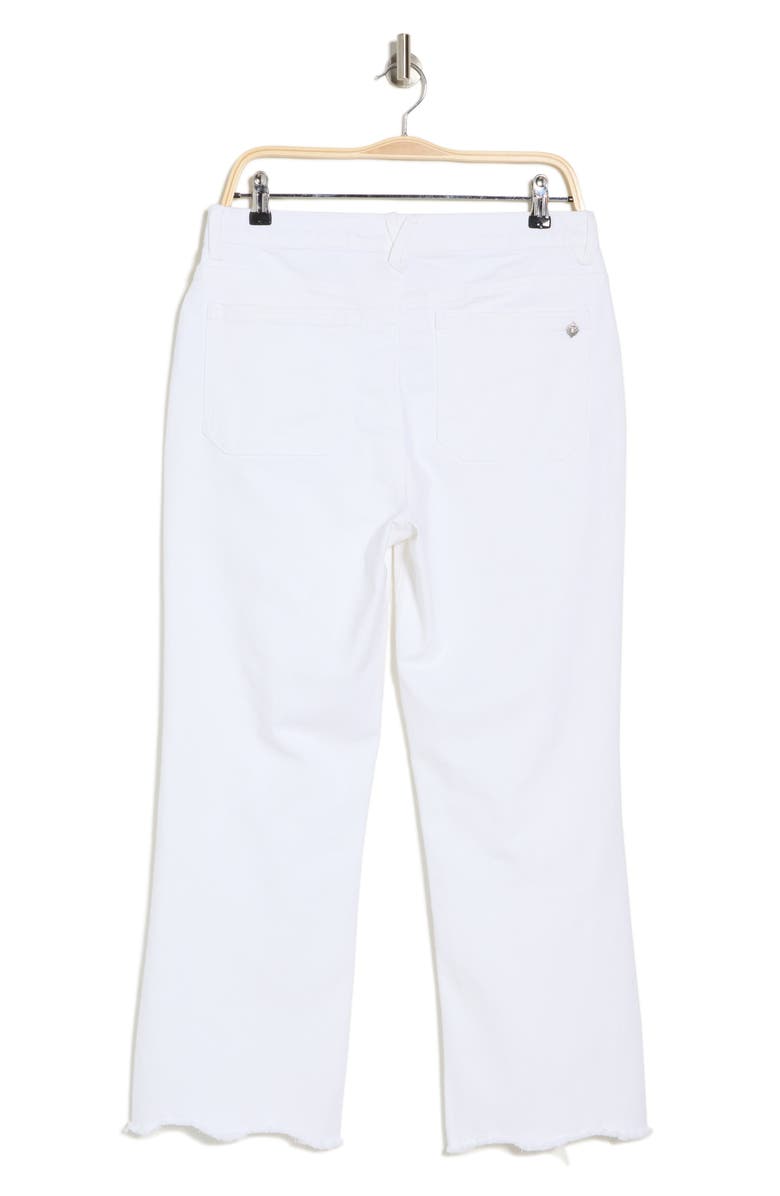 Democracy Scallop Hem Barely Boot Jeans, Alternate, color, Optic White