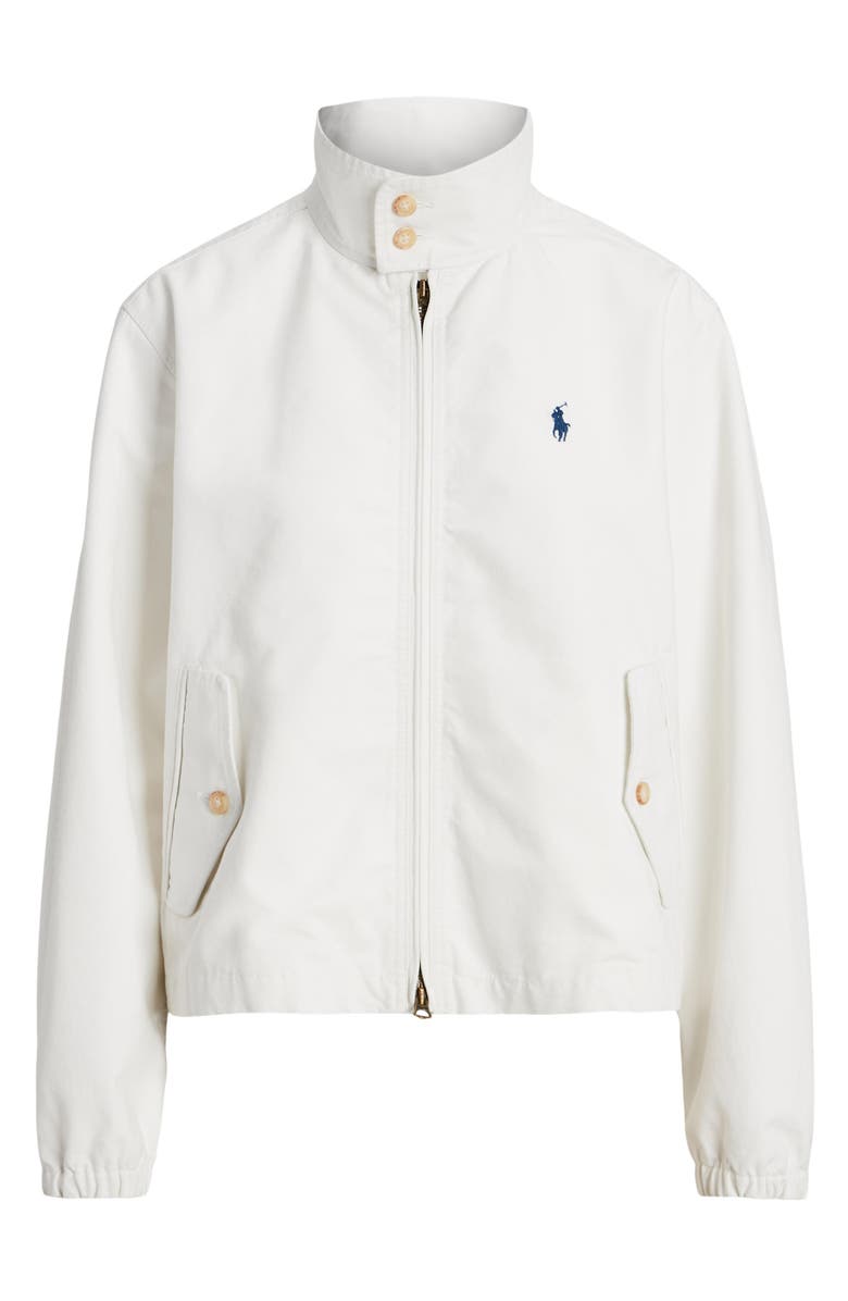 Polo Ralph Lauren Cotton Canvas Zip Jacket, Alternate, color, Deckwash White