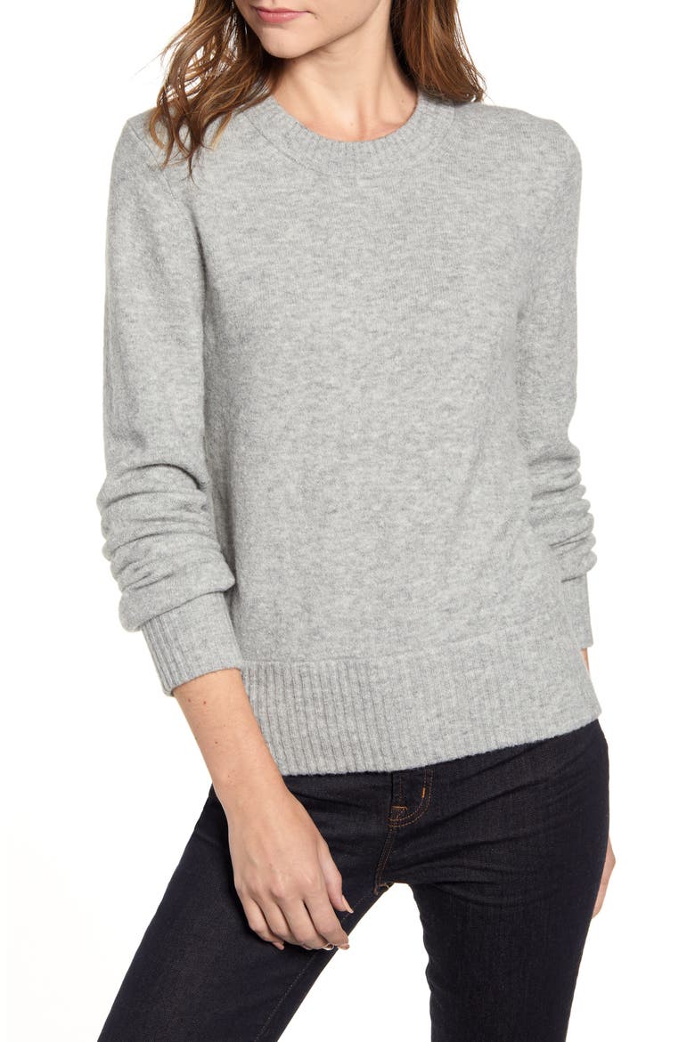 Crewneck Sweater in Super Soft Yarn (Nordstrom Exclusive), Main, color, HEATTHR GREY